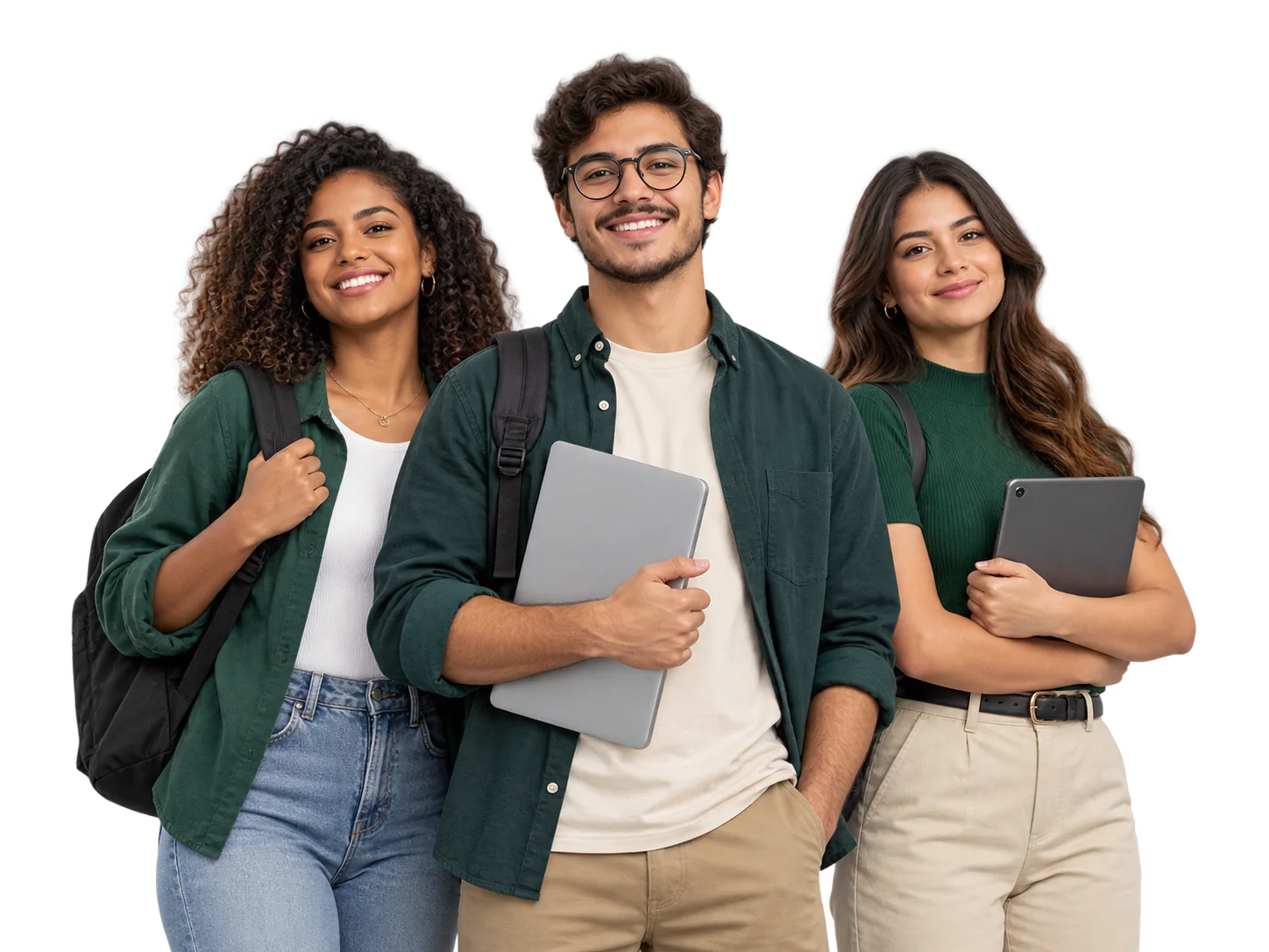 Estudantes consultando informações para comparar opções de ensino superior
